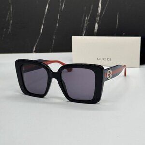 NEW GG1861S 004 GUCCI SUNGLASSES SHINY BLACK WOMEN EYEWEAR GUCCI